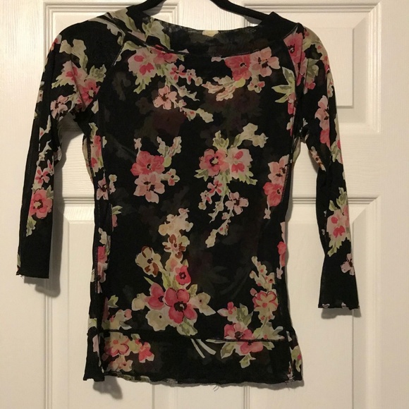 The Limited black floral top - Picture 4 of 4